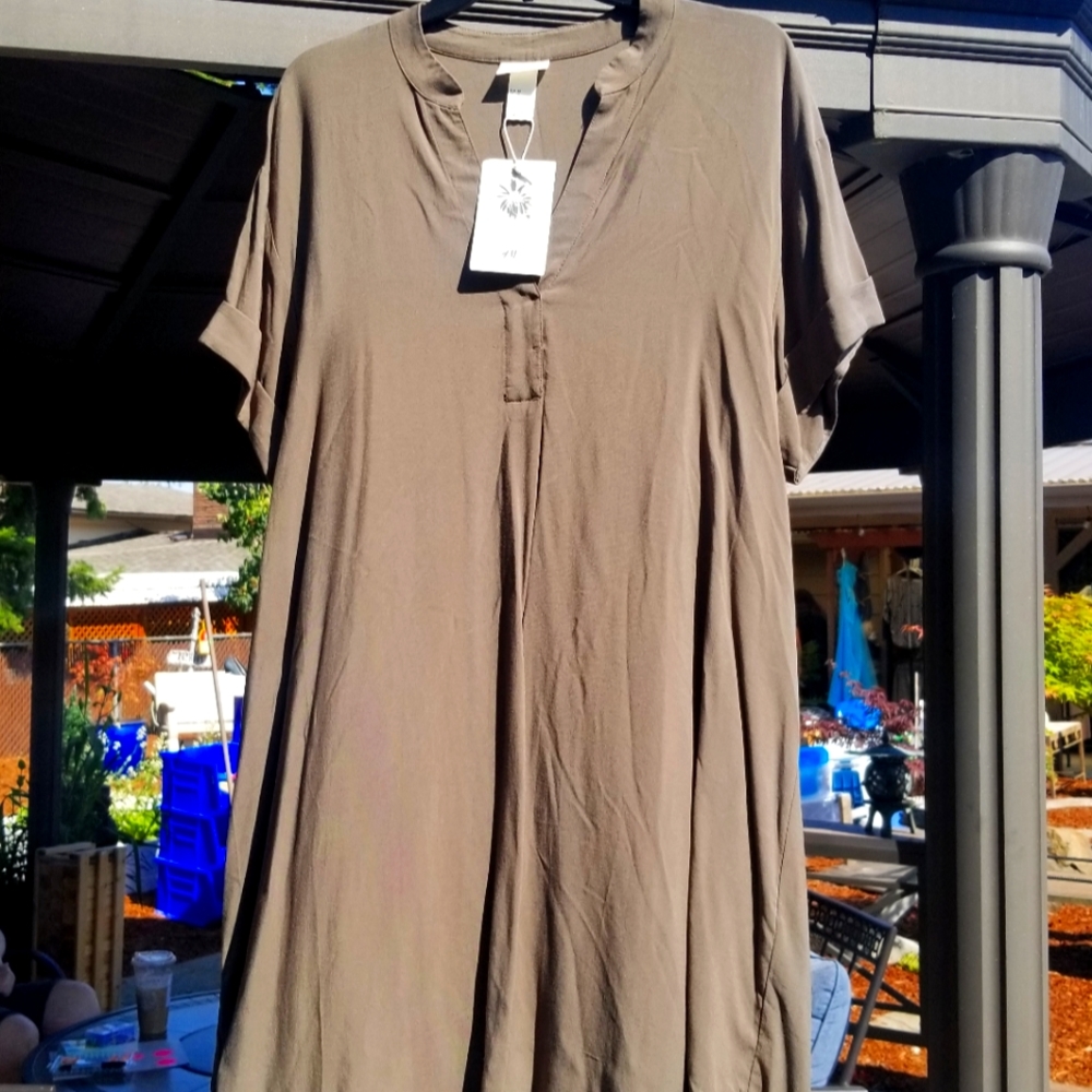 Anna Glover X H&M Green Shirt Dress